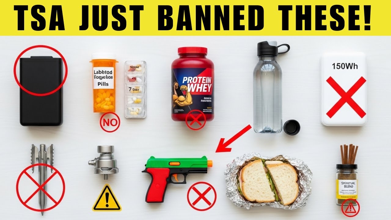 Youtube Thumbnail image of : TSA Rules Will CONFISCATE These Common Items in 2025!