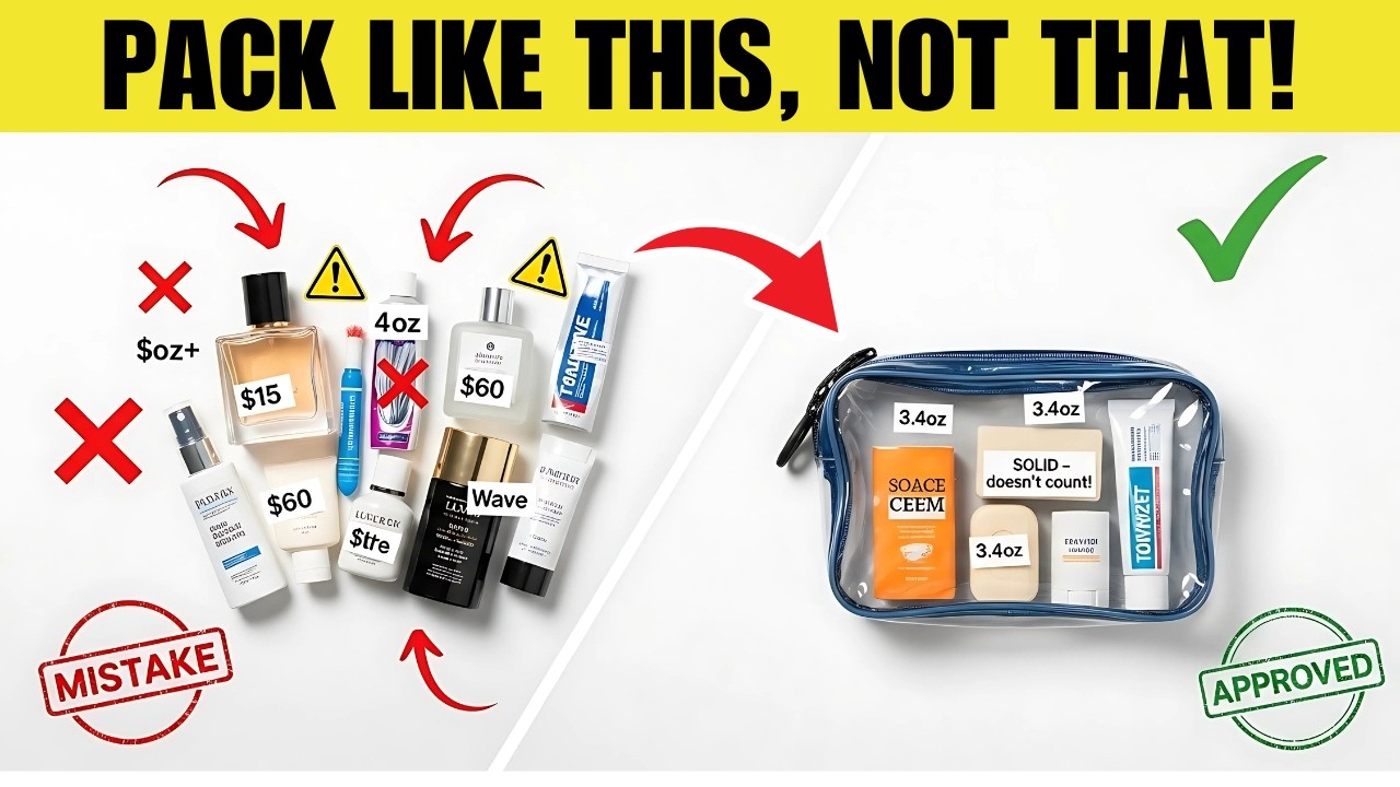Youtube Thumbnail image of : TSA Liquid Rules: 15 Senior Travel Hacks Airlines Don’t Share