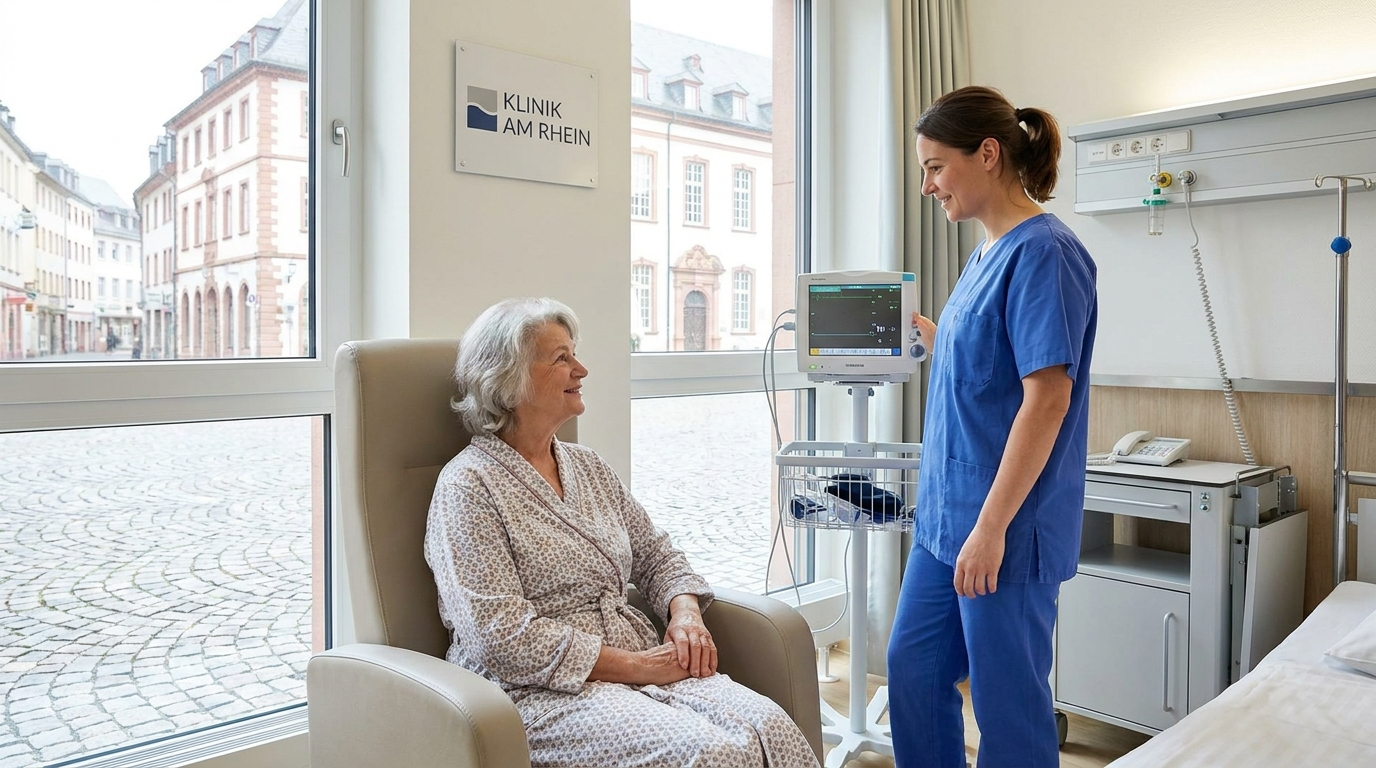 Senior woman receiving covered medical care abroad with travel insurance