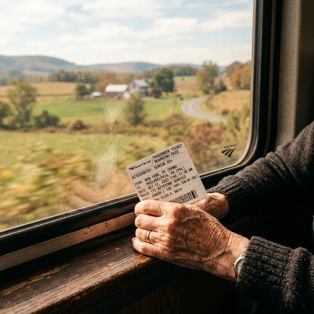 Amtrak Senior Discount: Stunning Savings Guide for 2026 2 hand holding a discounted Amtrak ticket illustrating the amtrak senior discount fare