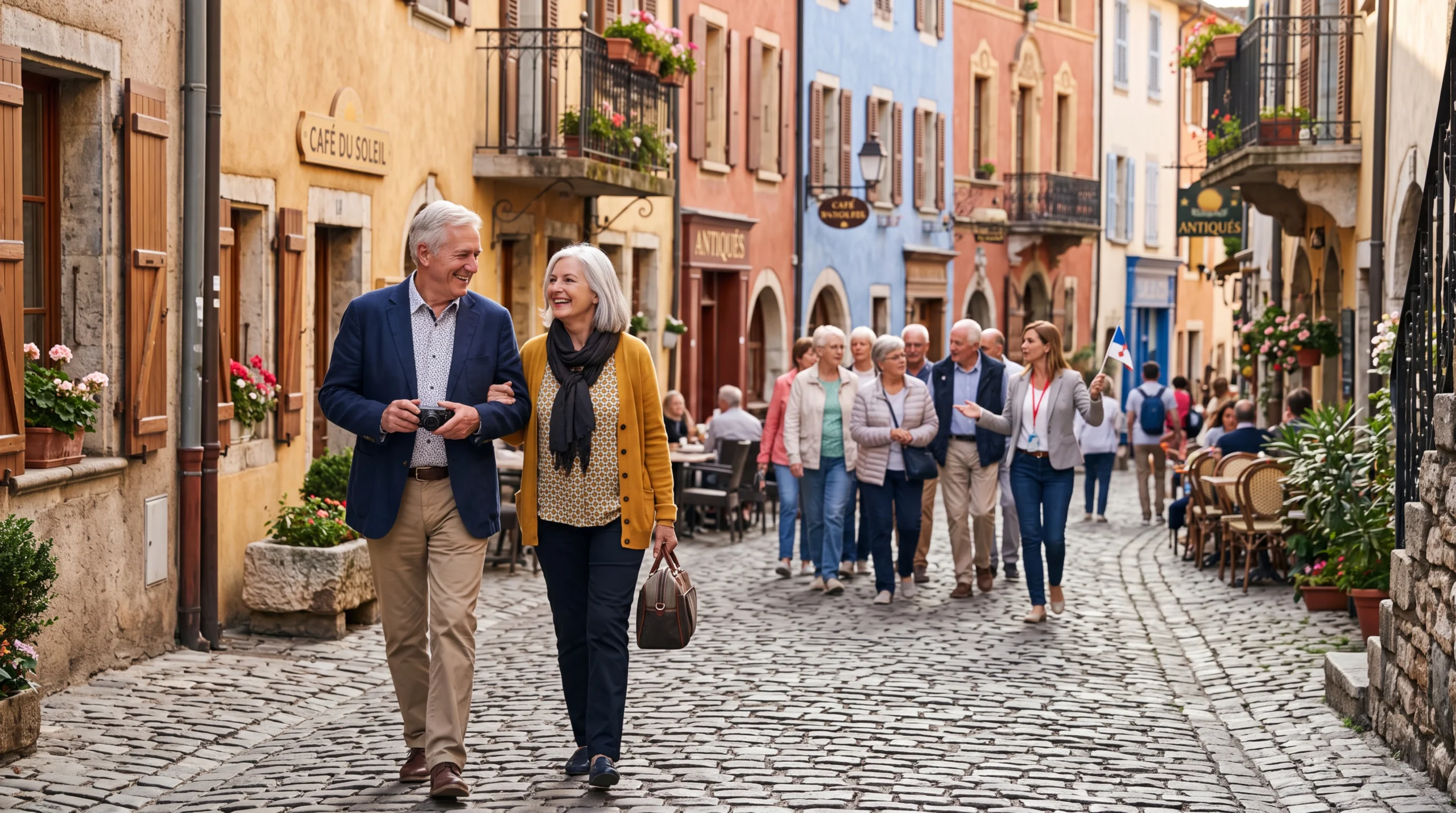 8 Stunning Senior Tour Companies for 2026 3 Senior travel tour companies walking tour through a scenic historic old town