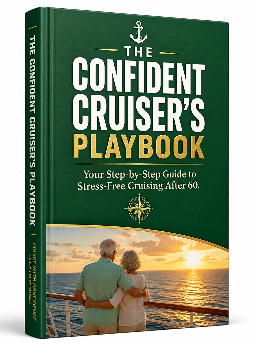 The Confident Cruiser's Playbook book cover, senior cruise guide
