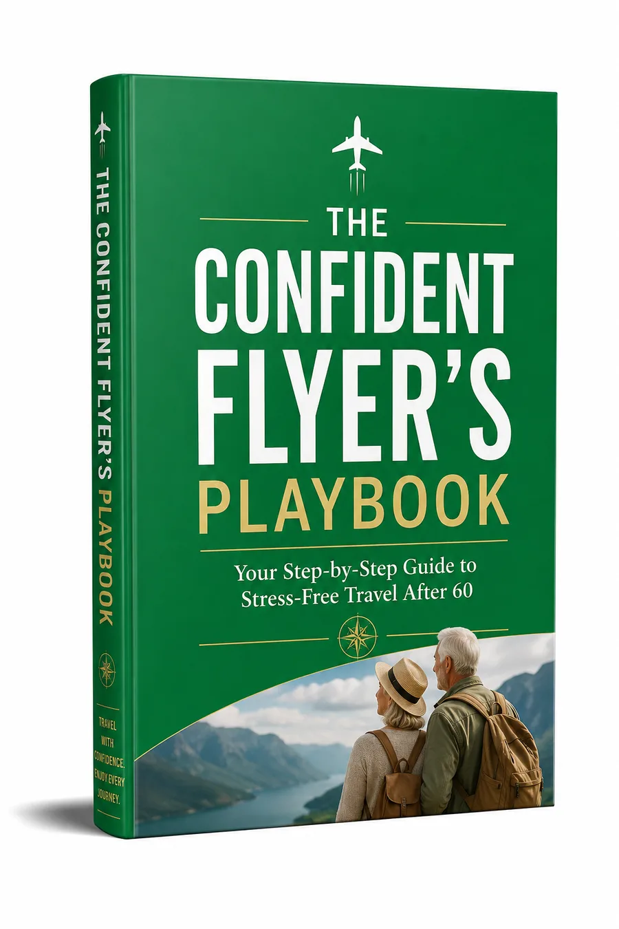 The Confident Flyer's Playbook book cover, senior travel guide