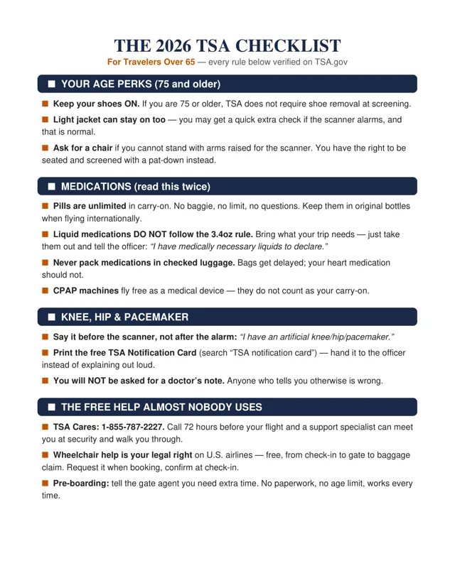 The 2026 TSA Checklist (65+)