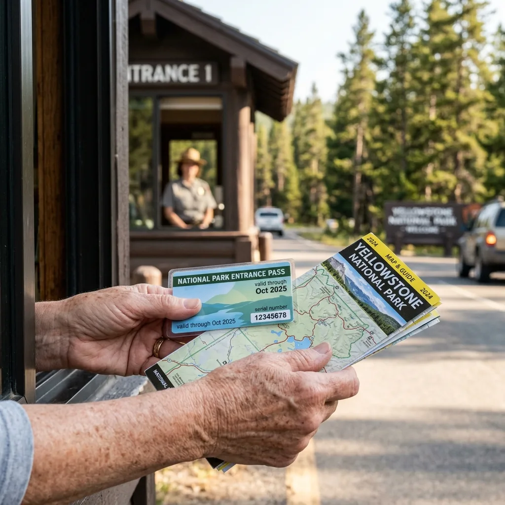 National Park Pass for Seniors: The Easy 2026 Money Saver 3 Senior woman holding national park pass for seniors card at park entrance station